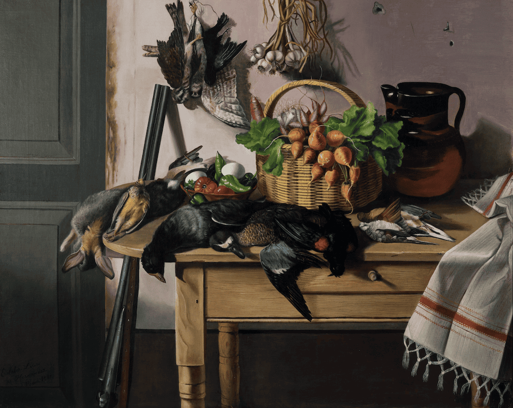 Naturaleza muerta con objetos de cocina