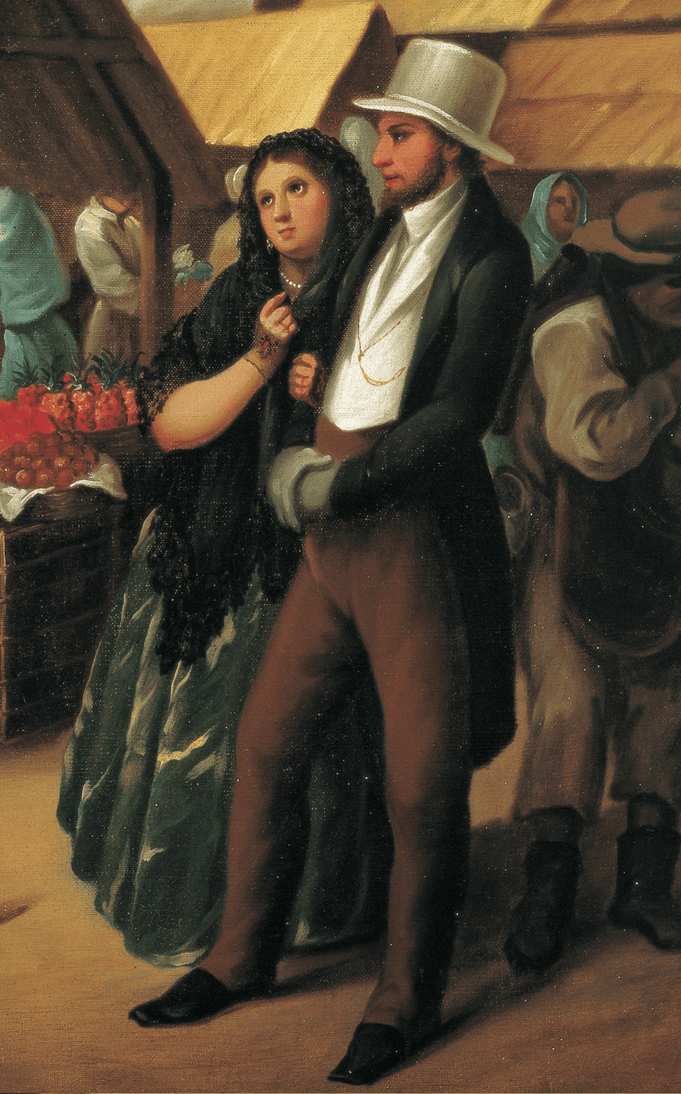 Escena popular de mercado (dama)