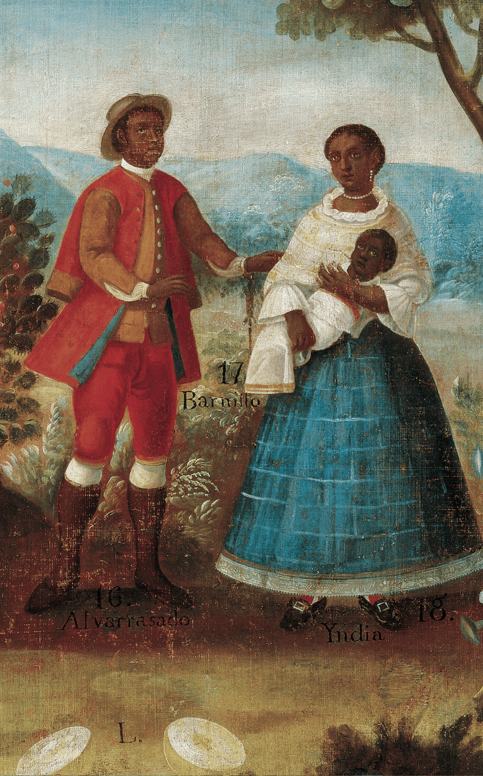 Casta Nº3: Indio y Cambuja produce Tente en el aire. Alvarrasado e India produce Barcino