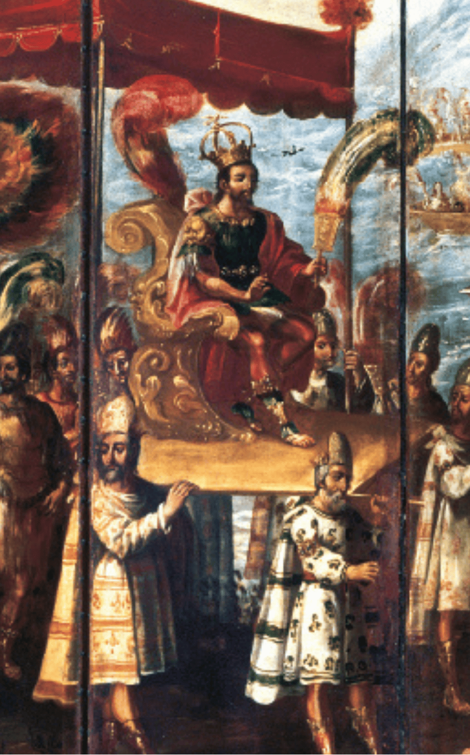 El encuentro de Cortés y Moctezuma