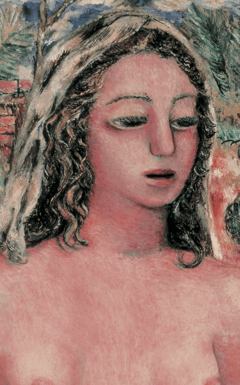 Mujer con manto blanco