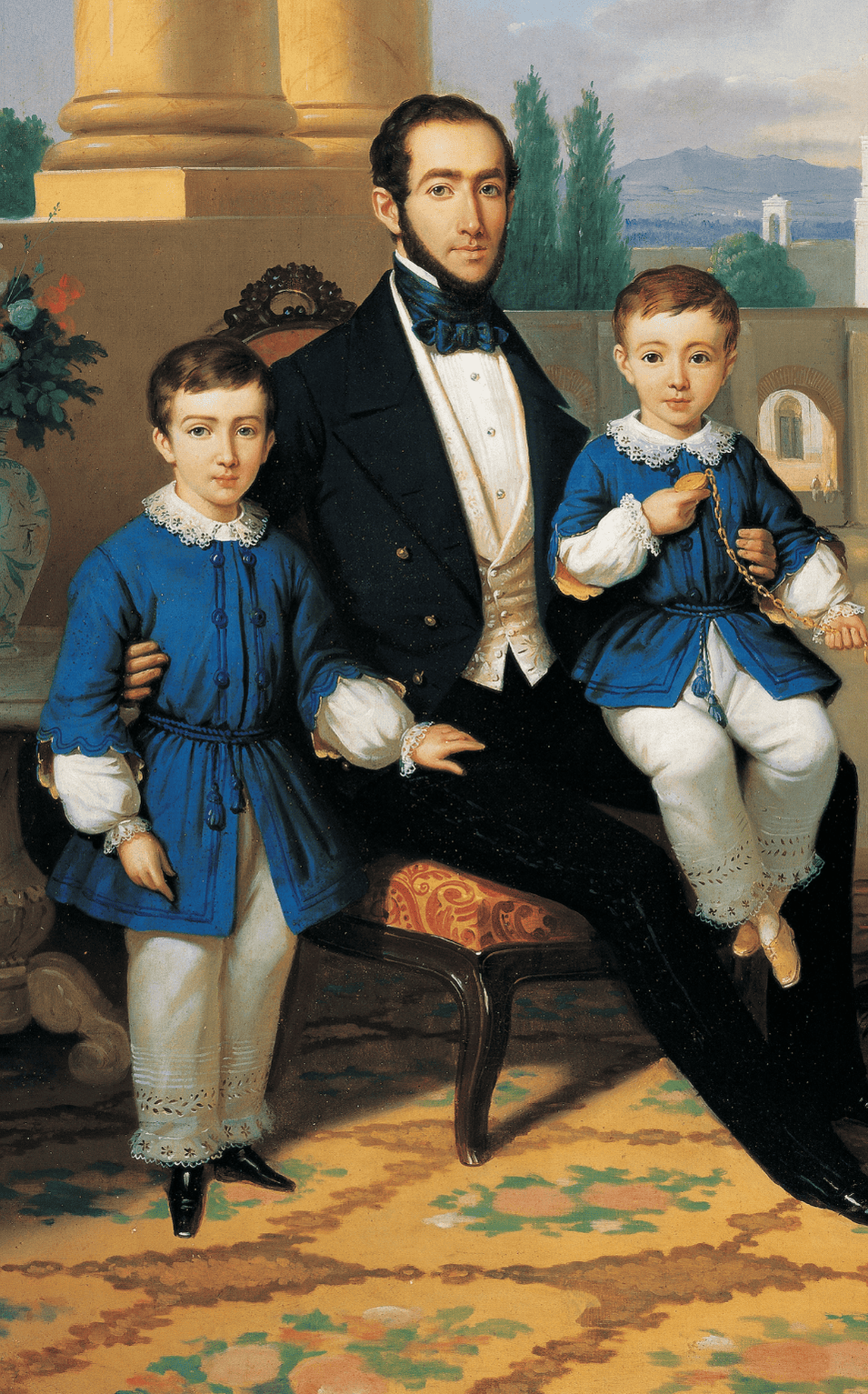 Retrato de Anacleto Polidura y sus hijos