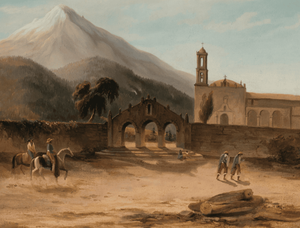 Portal del Sacromonte y Popocatépetl