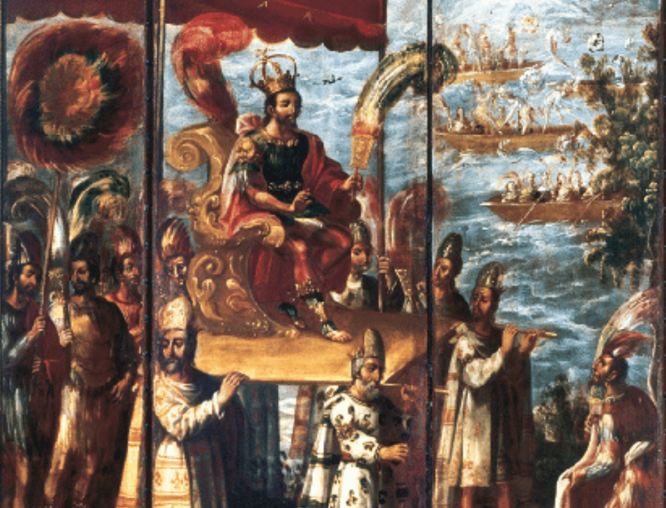 El encuentro de Cortés y Moctezuma