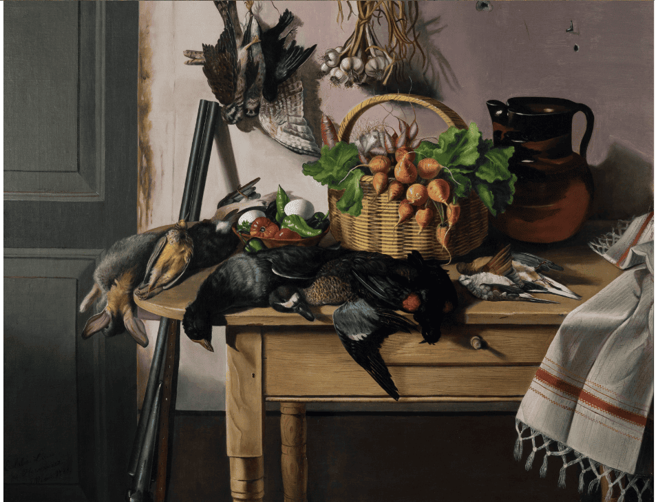 Naturaleza muerta con objetos de cocina