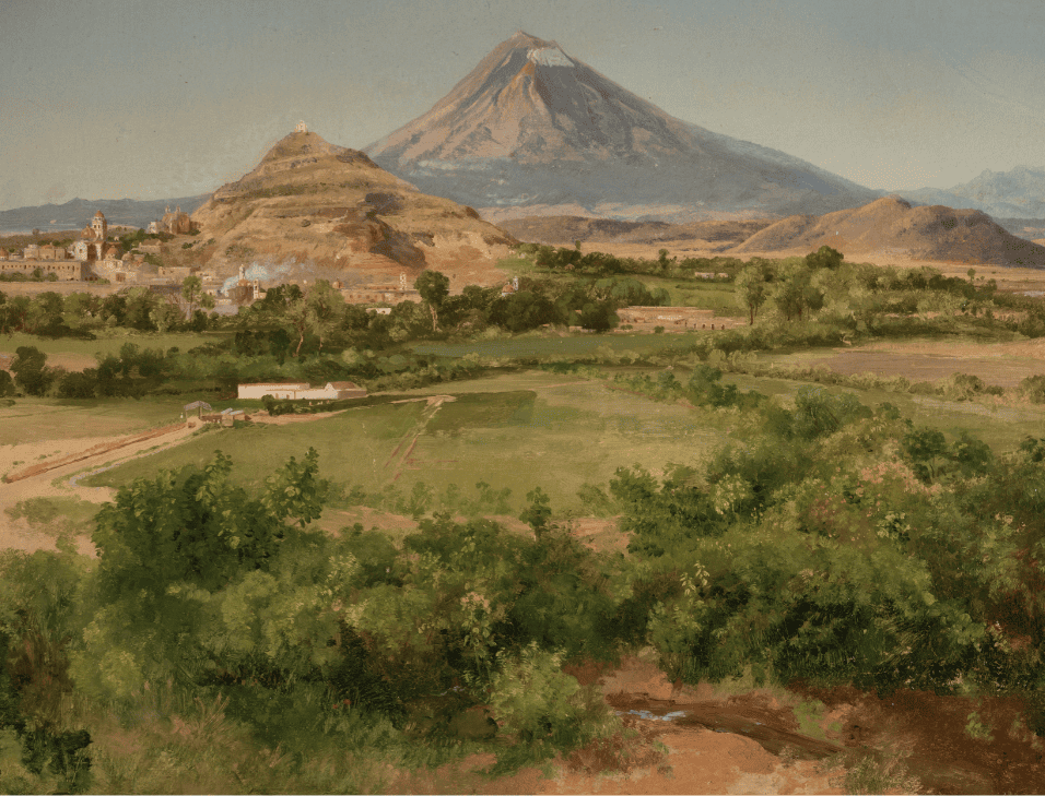 Popocatépetl e Iztaccíhuatl vistos desde Atlixco