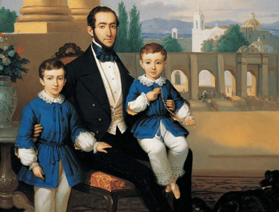 Retrato de Anacleto Polidura y sus hijos
