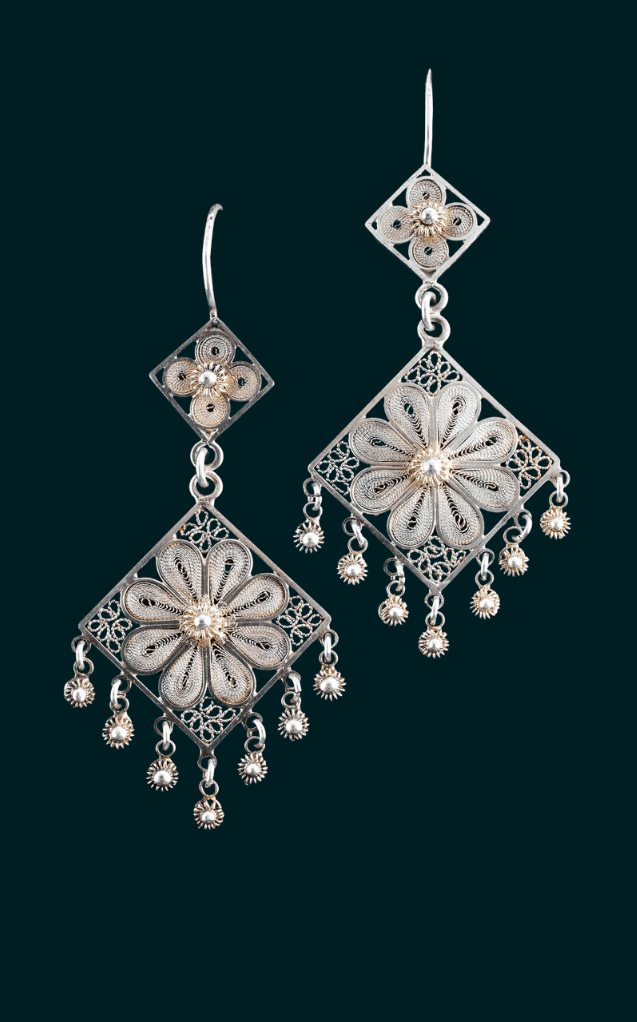 Aretes de plata
