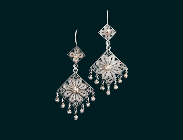 Aretes de plata