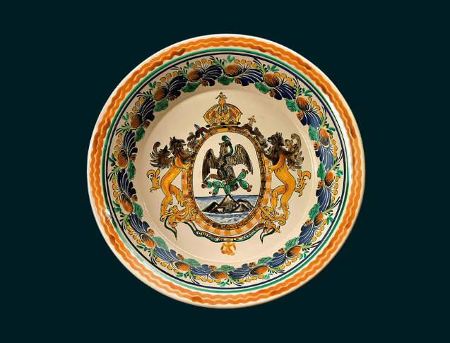 Lebrillo con águila del Imperio de Maximiliano I