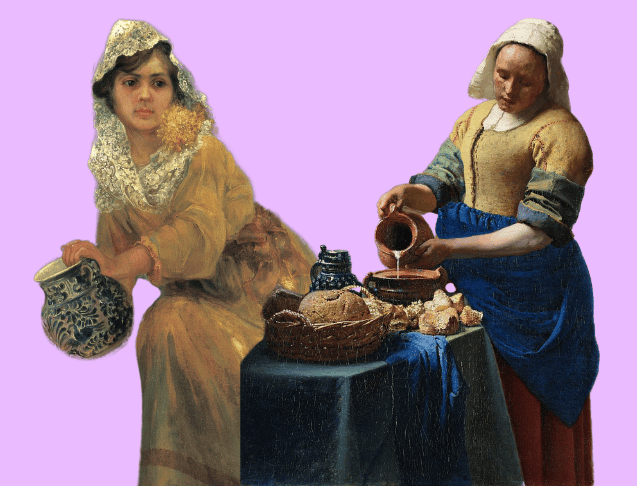 Damas con cántaro